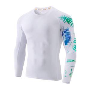 Camiseta de Manga Larga Personalizada para Hombre, Ajustada, para Lucha Libre, BJJ, Rash Guard - Product Image 1