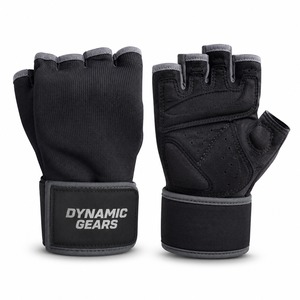 Guantes Deportivos DYNAMIC GEARS de Neopreno Ligeros y Transpirables para Levantamiento de Pesas, Ciclismo y Gimnasio, con Medio Dedo y Muñequera Ajustable - Product Image 1