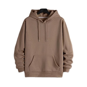 Sweat-shirt à capuche décontracté pour homme, style sportif urbain, à manches longues, uni, avec poche kangourou, pour l'automne et l'hiver, idéal pour l'extérieur - Product Image 1