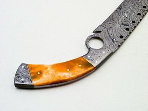 Couteau Bowie artisanal à motif Damas avec manche en résine de qualité supérieure pour les acheteurs en gros – Couteau de chasse, cadeau idéal - Product Image 6