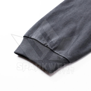 Men's Oversized <b>Long</b> <b>Sleeve</b> <b>T</b>-<b>Shirt</b> <b>Black</b> 100% Cotton Jersey Streetwear O-Neck Loose Fit Front Logo Anti-Wrinkle - Product Image 4
