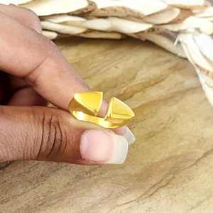 High Quality Minimalist Geometric <b>Ring</b> Minimalist Brass Jewelry Men 18k Gold Plated <b>Chunky</b> Open Band <b>Ring</b> for Wholesale/OEM/ODM - Product Image 3