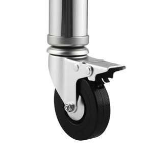 Lavello Commerciale a Vasca Singola in Acciaio Inossidabile con Ruote e Rubinetto Acqua Calda/Fredda, Fabbricazione in Acciaio - Product Image 2