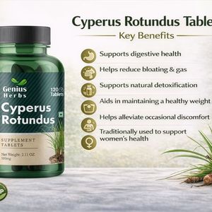 Tabletas de Cyperus Rotundus, Extracto Natural de Musta en Pastillas Prensadas, Apoyo para la Salud Digestiva, Fórmula Herbal, Suministro a Granel - Product Image 4