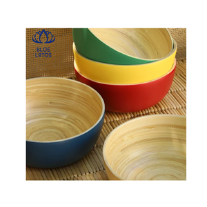 BEST SELLER Bol en bambou naturel fait à la main |   Bol de service en bambou écologique pour la décoration de la maison, les fruits, les collations et la vaisselle - Product Image 1