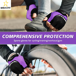 Gants de cyclisme avec coussinets absorbant les chocs, adhérence accrue, ajustement flexible, légers, respirants pour hommes et femmes, VTT - Product Image 5