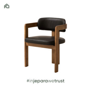 Silla de Comedor Tapizada en Madera de Teca Sólida de Primera Calidad con Cojín Suave de Espuma de Alta Densidad - Diseño Moderno para Uso en Salas de Estar de Hoteles - Product Image 2