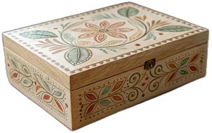 New Wooden Jewellery <b>Box</b> Pink <b>Keepsake</b> <b>Box</b> Peacocks Design Digital Print Decor <b>Memory</b> Jewelry Storage Valentine's Gift <b>Box</b> - Product Image 6