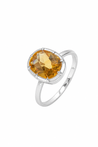 <b>Citrine</b> <b>Ring</b> in 925 Sterling Silver KLSR12563 - Product Image 1