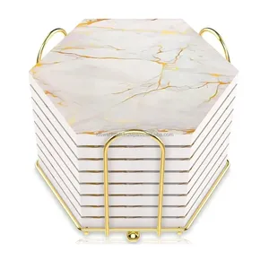 Top Trendy Marble <b>Coasters</b> for Home and Kitchen Decor Customized Color Round Shape High Standard Quality Reasonable Price - Product Image 5
