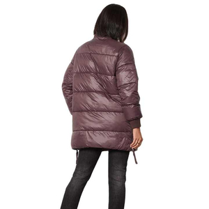 Breathable Eco-Friendly Winter Best Selling Wholesale Cotton Knitted Embroidery Hooded Designer Custom Women Puffer Jacket Wool - Product Image 5