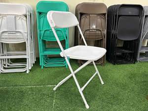 High Quality White Metal & <b>Plastic</b> Stainless Steel Modern Design Outdoor Folding <b>Garden</b> <b>Chair</b> for Picnic Hotel School Events - Product Image 5