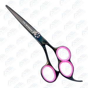 Beauty กรรไกรขนาด5.5นิ้วสีดำดีไซน์ตามหลักสรีรศาสตร์แบบ3รูสำหรับเครื่องมือความงามที่สะดวกสบาย - Product Image 5