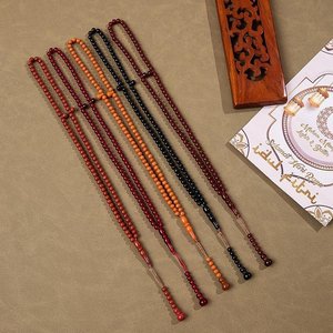 Chapelet de prière en résine, perles d'ambre, Misbaha, chapelet pour musulmans, cadeau de l'Aïd, accessoire de fabrication de bijoux islamiques, vente en gros de Tasbih - Product Image 2