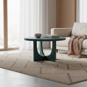 MUEBLES PKP Mesa de Centro Redonda Moderna, Diseño Minimalista, Material de Madera, Muebles para Sala de Estar, Estilo Decorativo Hecho a Mano - Product Image 2
