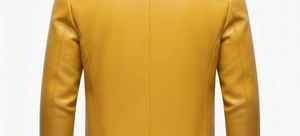 DENEZE SPORTS Men Custom OEM Men <b>Long</b> <b>Leather</b> Outerwear Canvas Collar Casual Street Style yellow colour <b>jacket</b> - Product Image 6