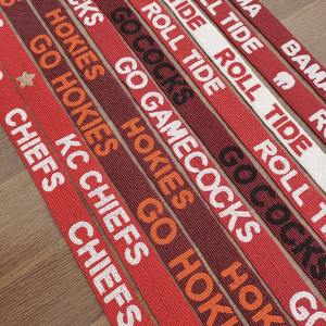 KC Chiefs Embroidered Glass Beads Handmade Customizable Color & Logo Purse Strap-CRYSTAL <b>CRAFT</b> Brand - Product Image 1