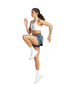 กางเกงขาสั้นเอวสูงสำหรับผู้หญิง ผ้าเมมโมรี่กันน้ำ ระบายอากาศได้ดี เป็นมิตรกับสิ่งแวดล้อม ผ้าสองชั้น แห้งเร็ว ไร้ตะเข็บ ผ้าฝ้าย 100% - Product Image 4