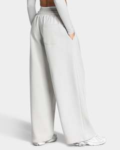 Custom Logo Women's Moon <b>White</b> Contrastline Sweatpants Oversized Casual Women's Fleece Baggy <b>Joggers</b> Premium Quality Trouser - Product Image 2