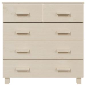 Credenza Media in Legno di Pino Massiccio e MDF Color Marrone Miele, Elegante Pezzo d'Arredamento - Product Image 3