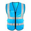 Chaleco de Trabajo Unisex de Alta Visibilidad con Bolsillos con Cremallera Reflectantes, Certificado CE, con Protección Contra Agujas, de Poliéster No Tóxico, Color Personalizado - Product Image 6