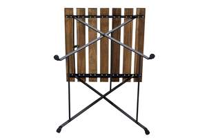 Juego de bistró de madera de acacia de teca de diseño minimalista, muebles de exterior naturales baratos para balcones, escuelas, almacenes, jardines - Product Image 5