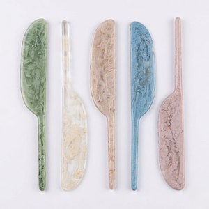 Marble Resin Butter Knife <b>Set</b> Handmade Spreader Knives Colorful Serving Utensils Modern <b>Kitchen</b> <b>Accessories</b> Cheese Spreader <b>Set</b> - Product Image 1