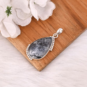 Nuevo Colgante de Plata de Ley 925 con Ópalo Dendrítico Natural, Diseño Personalizado, Fabricante de Joyería - Product Image 4