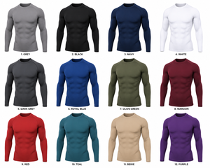 <b>Men's</b> Long Sleeve Quick Dry <b>Compression</b> T-<b>Shirt</b> Eco-Friendly Breathable Spandex/Polyester for Running Gym Workout Sportswear - Product Image 6