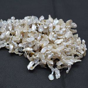 Perlas de Agua Dulce Naturales de Color Blanco Crema de 7x11mm-9x14mm, Forma Keshi, Perlas Sueltas para Hacer Joyería Fina, Venta - Product Image 2