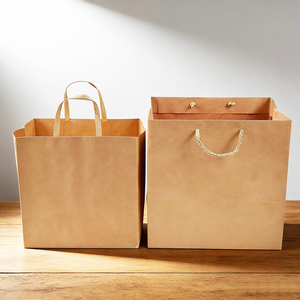 Sac cadeau en papier kraft écologique, petit format, avec poignée torsadée, impression personnalisée, fournisseur de sacs de shopping - Product Image 6