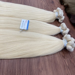 Top qualité doux lisse plus mince russe #60 cheveux Machine trame pas de retour cheveux Double dessiné trame Extensions de cheveux - Product Image 2