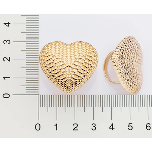 Anillo de Cóctel en Forma de Corazón para Mujer, Chapado en Oro de 18K, con Circonita Cúbica, Micro Pavé, Joyería Glamorosa de Moda, Regalo para el Día de San Valentín - Product Image 2