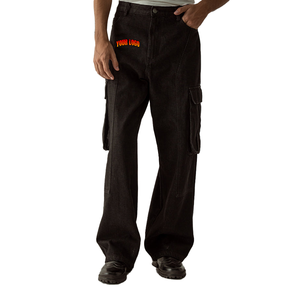 Jeans en denim délavé personnalisé de haute qualité pour hommes, coupe droite décontractée, style classique ample, streetwear hip-hop imprimé vintage - Product Image 1