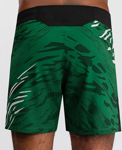 Shorts de sport légers en polyester à imprimé tropical vert, respirants, pour l'entraînement estival, pour hommes et femmes - Product Image 4