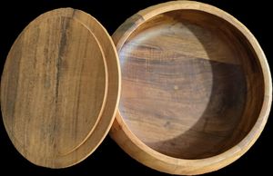 Eco Friendly Wooden Chapati <b>Box</b> Hotpot Roti Storage <b>Container</b> Traditional Handcrafted Kitchen Serving Food Warm Keeper <b>Box</b> - Product Image 2