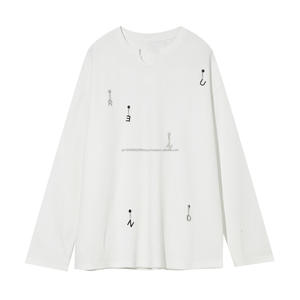 Camiseta de manga larga con gofres personalizada de fábrica para hombre, Sudadera con cuello redondo y Costilla rasgada con aguja, sudaderas con capucha de algodón para hombre - Product Image 3