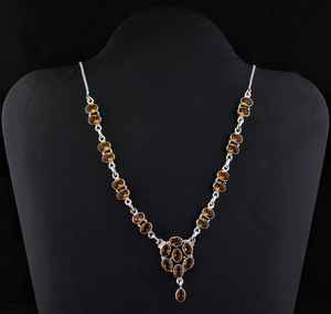 Collar de Citrino Hecho a Mano, Plata de Ley 925, Colgante de Piedra Preciosa Amarilla Natural, Joyería de Moda para Mujer, Regalo - Product Image 6