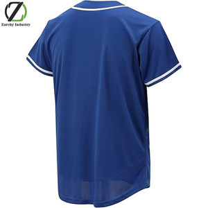 Chemise de baseball unie pour hommes et femmes, t-shirt décontracté à manches courtes et boutons - Product Image 6