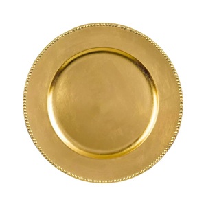 Assiettes de présentation en laiton à bord large pour table de dîner, élégantes pour événements, présentation de repas, aménagement de mariage - Product Image 5