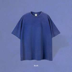 Camiseta Moderna de Talla Grande con Hombros Caídos, Diseño Liso con Logotipo Estampado, Corte Holgado, Logotipo Personalizado, 100% Algodón - Product Image 5