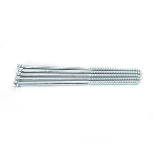 Tornillos para Madera PDC de Doble Rosca Métrica/Pulgada, Diámetro M6-M12, Cabeza Ranurada, Rosca Parcial, Clase 4.8 6.8, Acero al Carbono Zincado DIN - Product Image 2
