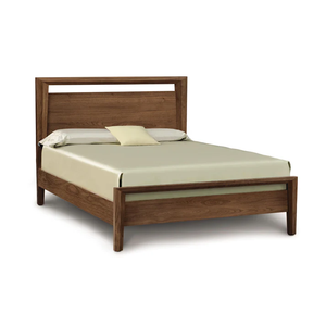 Lit double en bois artisanal de qualité supérieure |   Lit flottant moderne en panneaux, vente en gros - Product Image 3