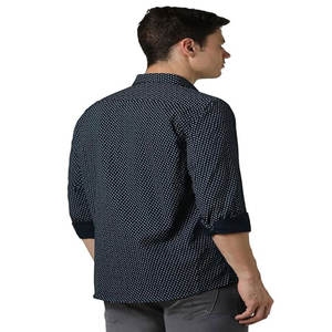 2022 hommes Logo personnalisé imprimé chemise habillée en gros manches longues respirant et anti-rides caractéristique prix bon marché - Product Image 3