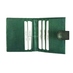 กระเป๋าสตางค์ที่ใส่บัตรหนังแท้ฝาปิดแม่เหล็กแบบพับสองทบโลโก้ออกแบบได้ตามต้องการ - Product Image 3