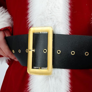 Conjunto de Disfraz Navideño de Santa Claus, Chaqueta Roja de Felpa, Pantalones, Gorro, Cinturón, Barba, Guantes y Accesorios para Fiestas y Eventos Navideños - Product Image 6