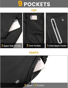 Men's Tracksuits Set, 2 Piece <b>Athletic</b> Sweat Suits for Gym & Jogging, Golf, 9 Pockets - Product Image 5