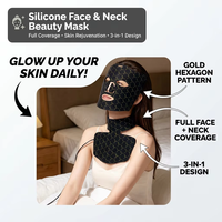 Masque facial LED en silicone professionnel de style salon, à poser sur le visage, pour usage domestique, soin de la peau, masque facial portable