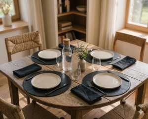 Napperons de table en cuir véritable Elite Design, imperméables et résistants à l'huile, pour salles de banquet de luxe LPM-0016B - Product Image 6