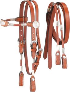 Brida para Caballo: Forro Suave, Forma Anatómica y Costuras de Diseño en la Correa Marrón y la Correa de Nariz, Incluye Riendas de Tela - Product Image 6